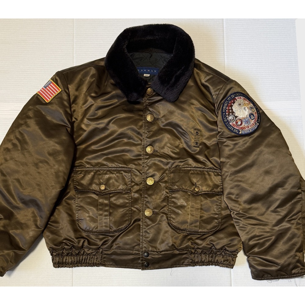 FECHHEIMER LAWMAN -‎ Men's USA Flag Fallen Heroes Eagle Patch Jacket - Size 46R